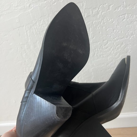 Toral Black Leather Elisio Pointed Toe Western Boots w/ Metal Cap - Picture 9 of 11